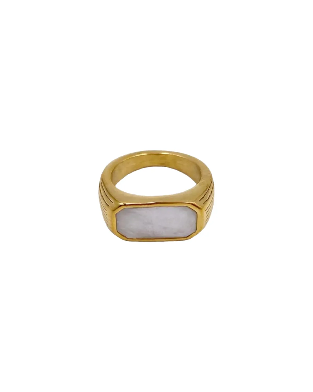 Mother of Pearl Signet Ring