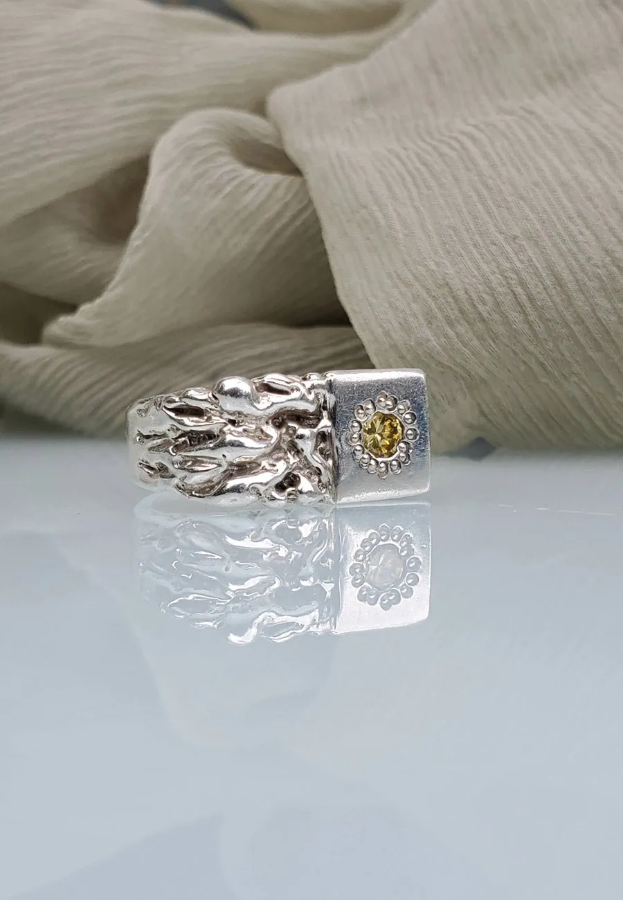 Mothmade Jewels Lichen Signet Ring