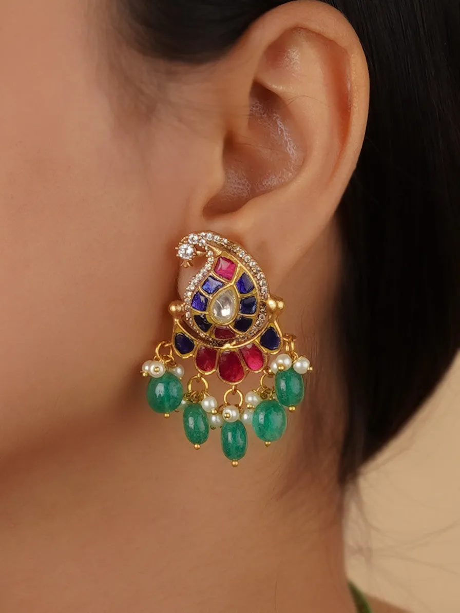 Multicolor Gold Plated Mishr Necklace Set - MR-S508MA