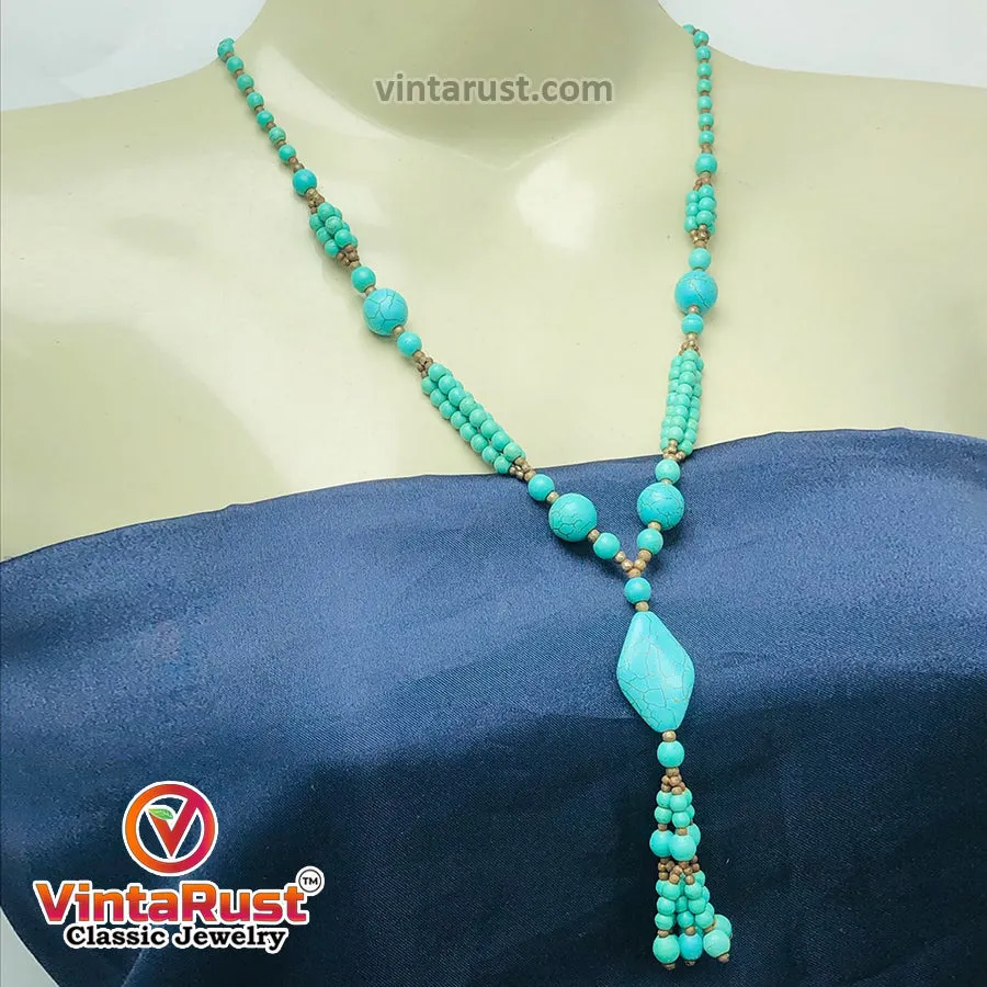 Multilayers Beaded Turquoise Necklace
