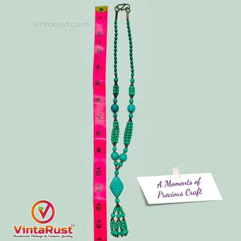 Multilayers Beaded Turquoise Necklace