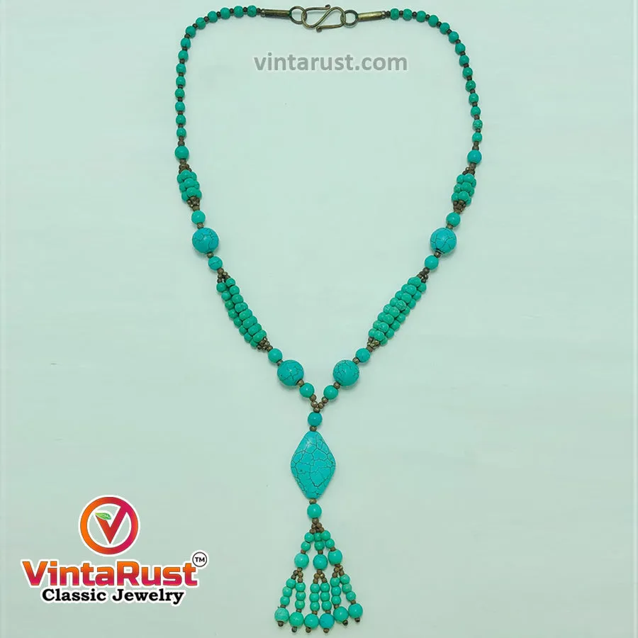 Multilayers Beaded Turquoise Necklace