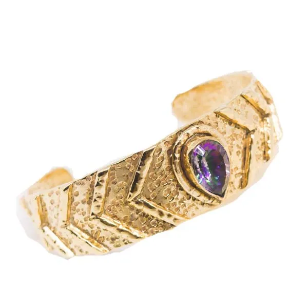 Mystic Topaz Bangle - A Celestial, Sustainable Accessory
