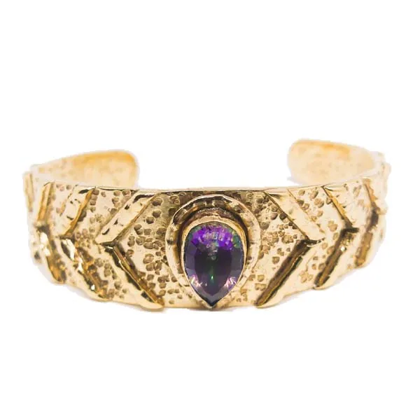 Mystic Topaz Bangle - A Celestial, Sustainable Accessory
