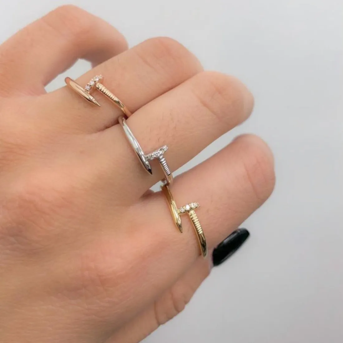 Nail Diamond Ring