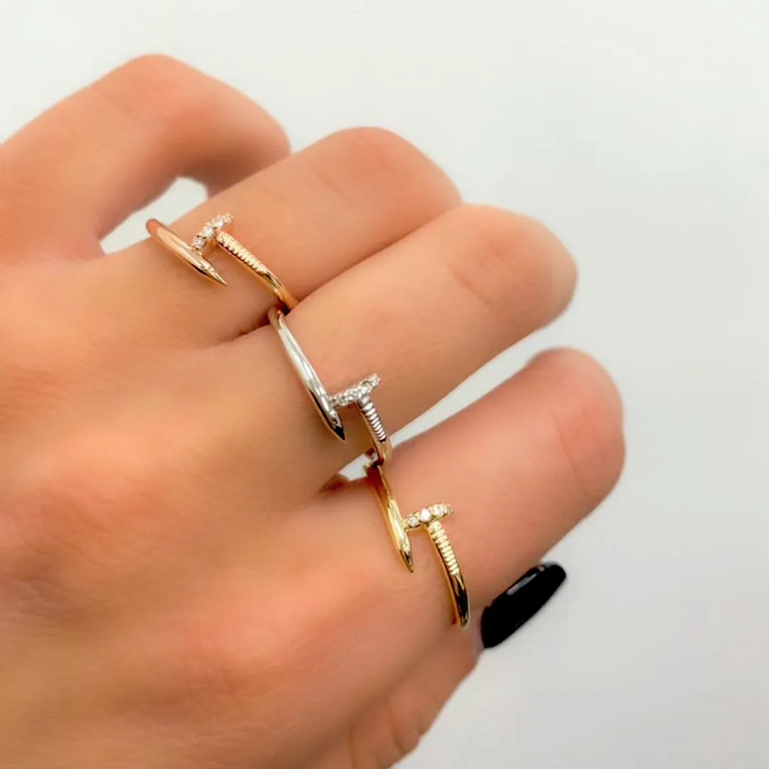 Nail Diamond Ring