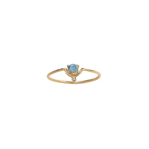 Nestled Opal and Diamond Ring