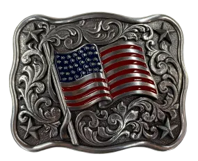 Nocona Flying American Flag Buckle