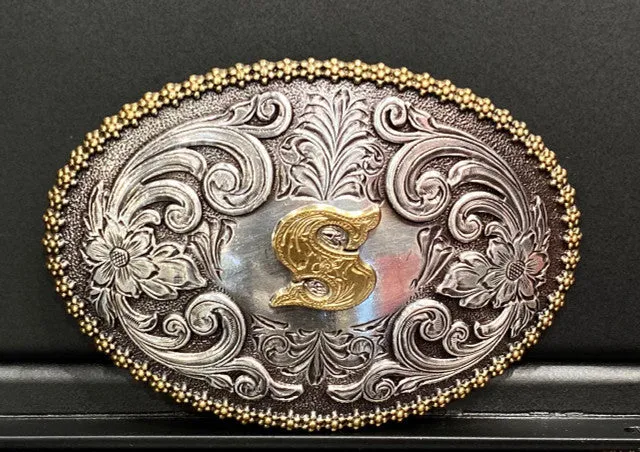 Nocona Initial Belt Buckle S
