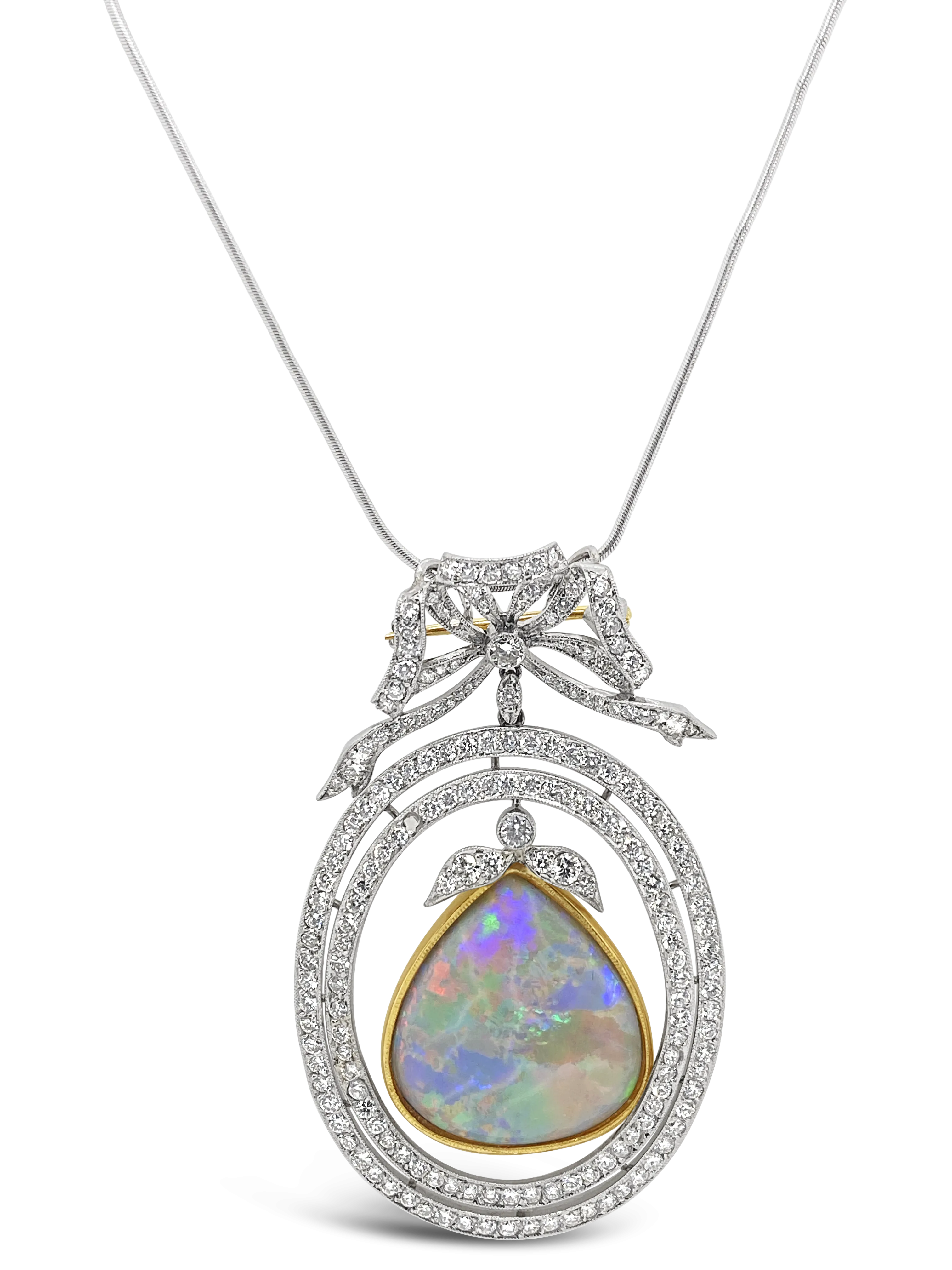 Opal & Diamond Pin/Pendant