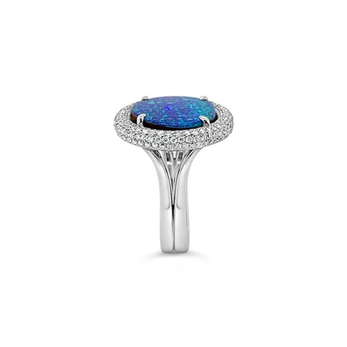 Opal & Diamond Ring
