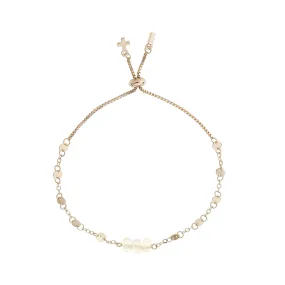 Opal & Gold Adjustable Raw Cut Mini Stones Bracelet