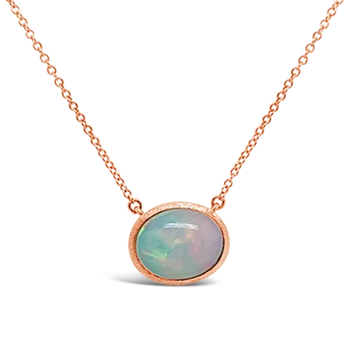 Opal & Rose Gold Pendant