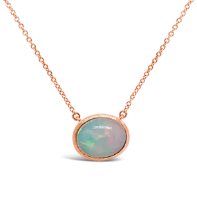 Opal & Rose Gold Pendant