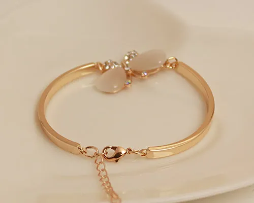 Opal Butterfly Crystal Bangle