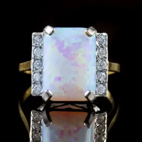 Opal Paste Ring 18Ct Yellow Gold Silver