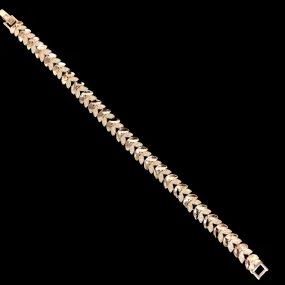 Oro Laminado Gold Filled Parisian Edition Golden Leaf Bracelet