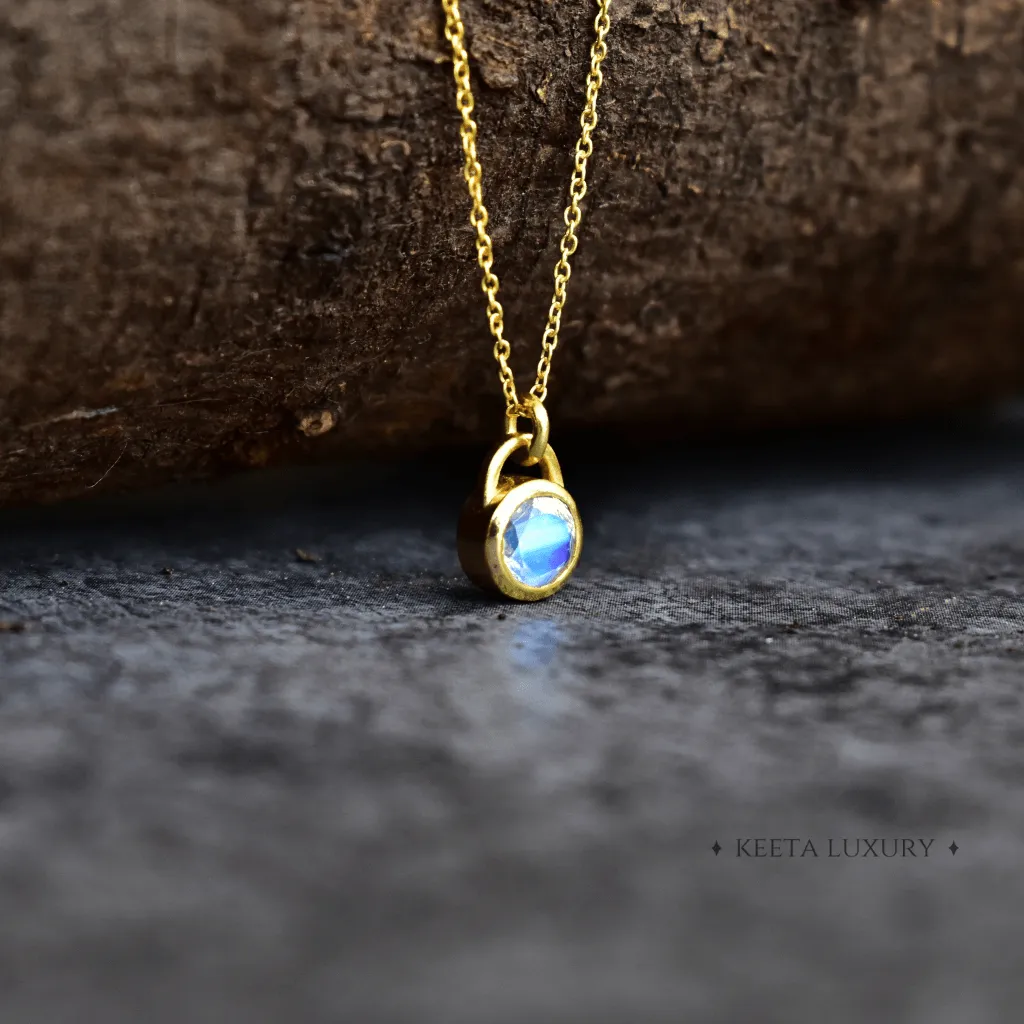 Padlock - Moonstone Necklace