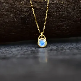 Padlock - Moonstone Necklace