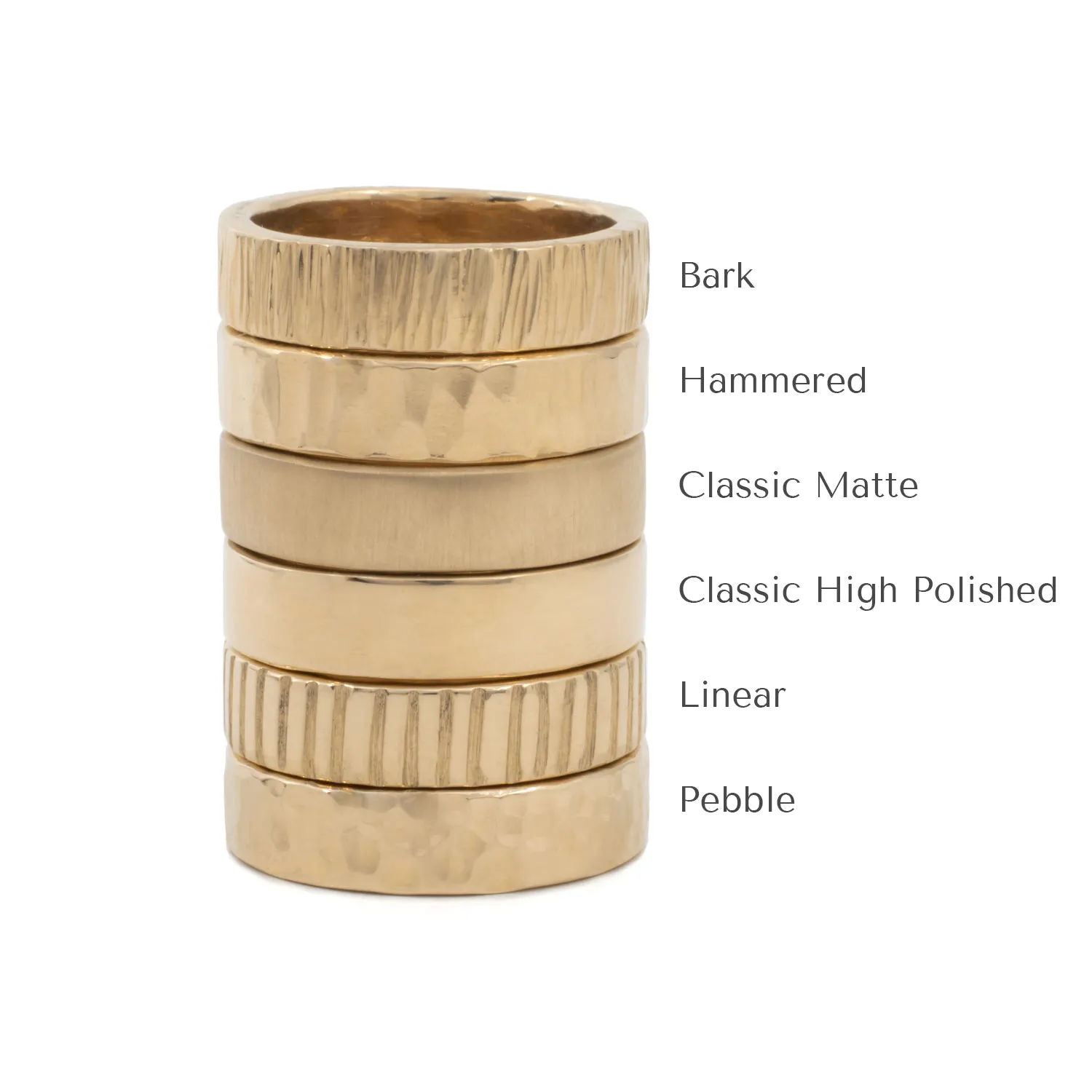 Pebble 5mm Gold Wedding Band
