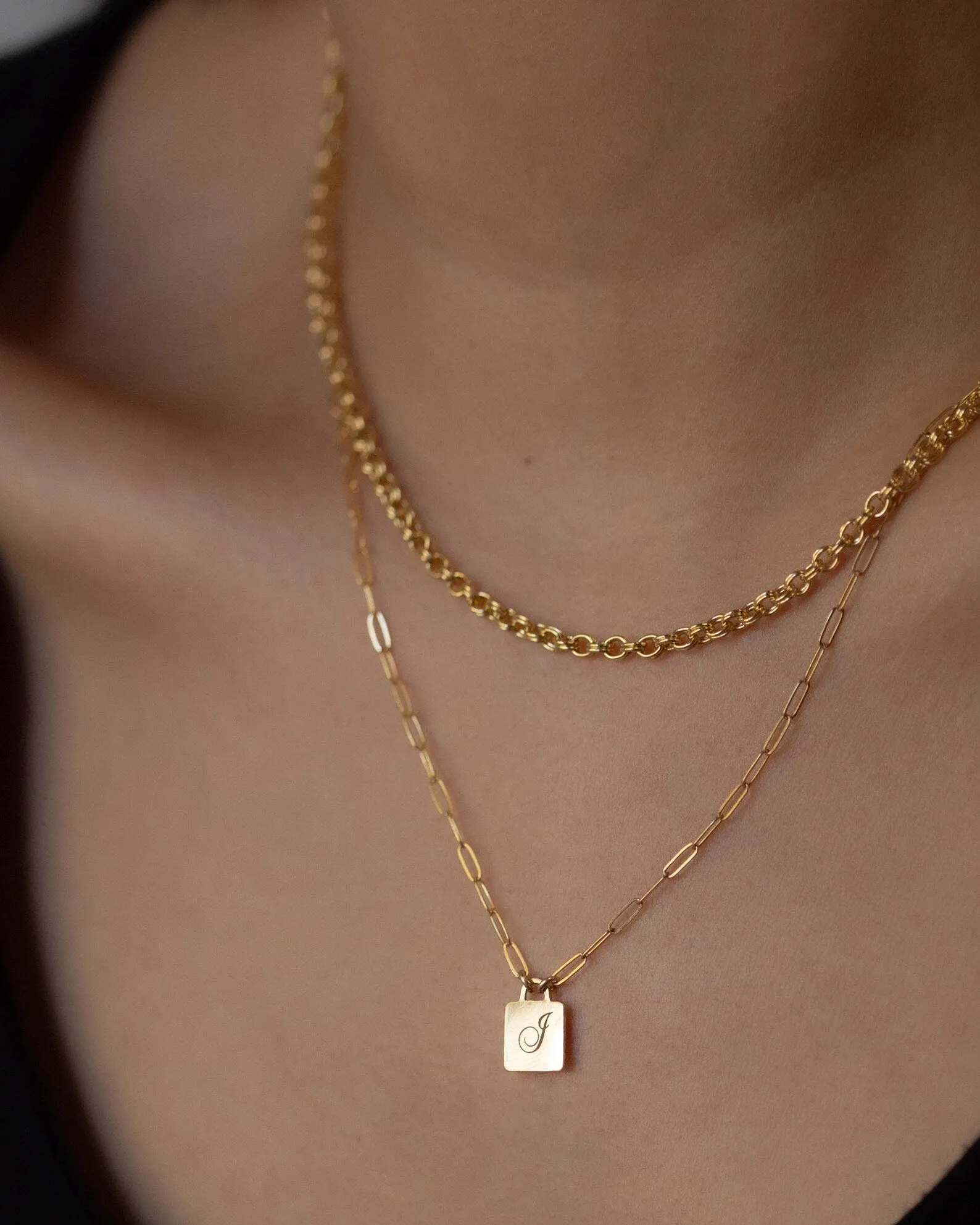 Personalized Square Tag Necklace