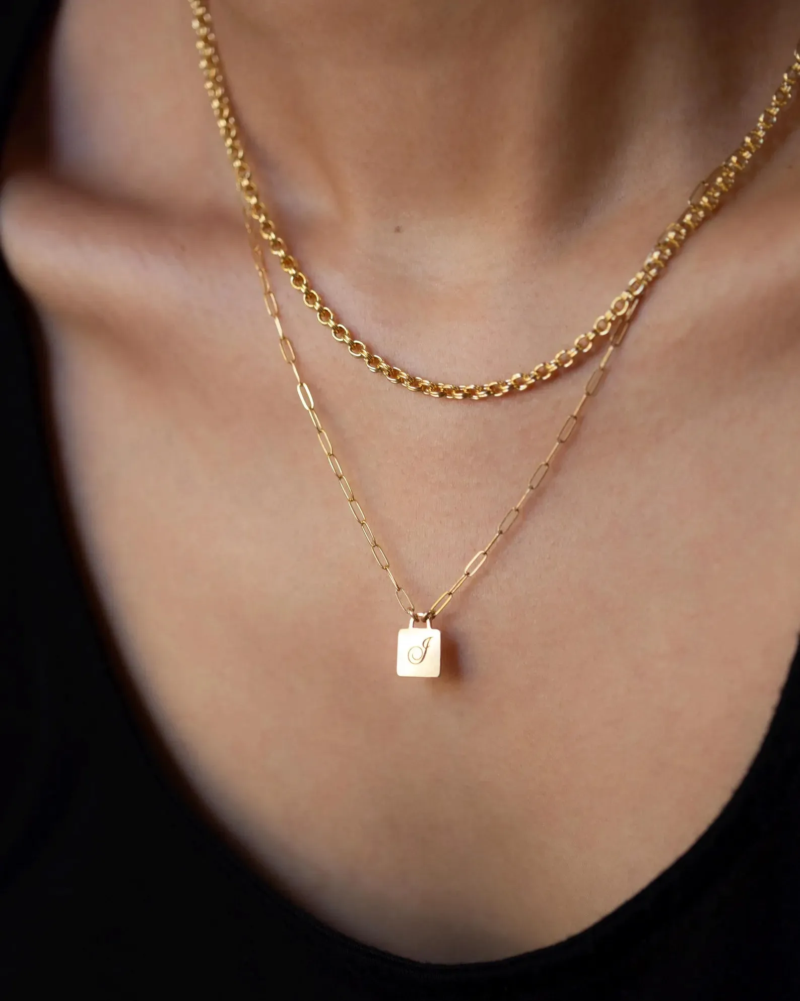 Personalized Square Tag Necklace