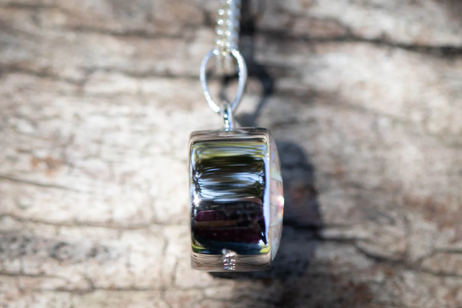 Petite Oval Pendant with Cremation Ash
