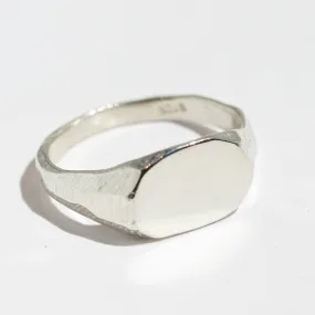 Petite Silver Signet Ring