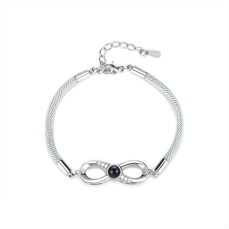 Photo Projection Infinity Bracelet