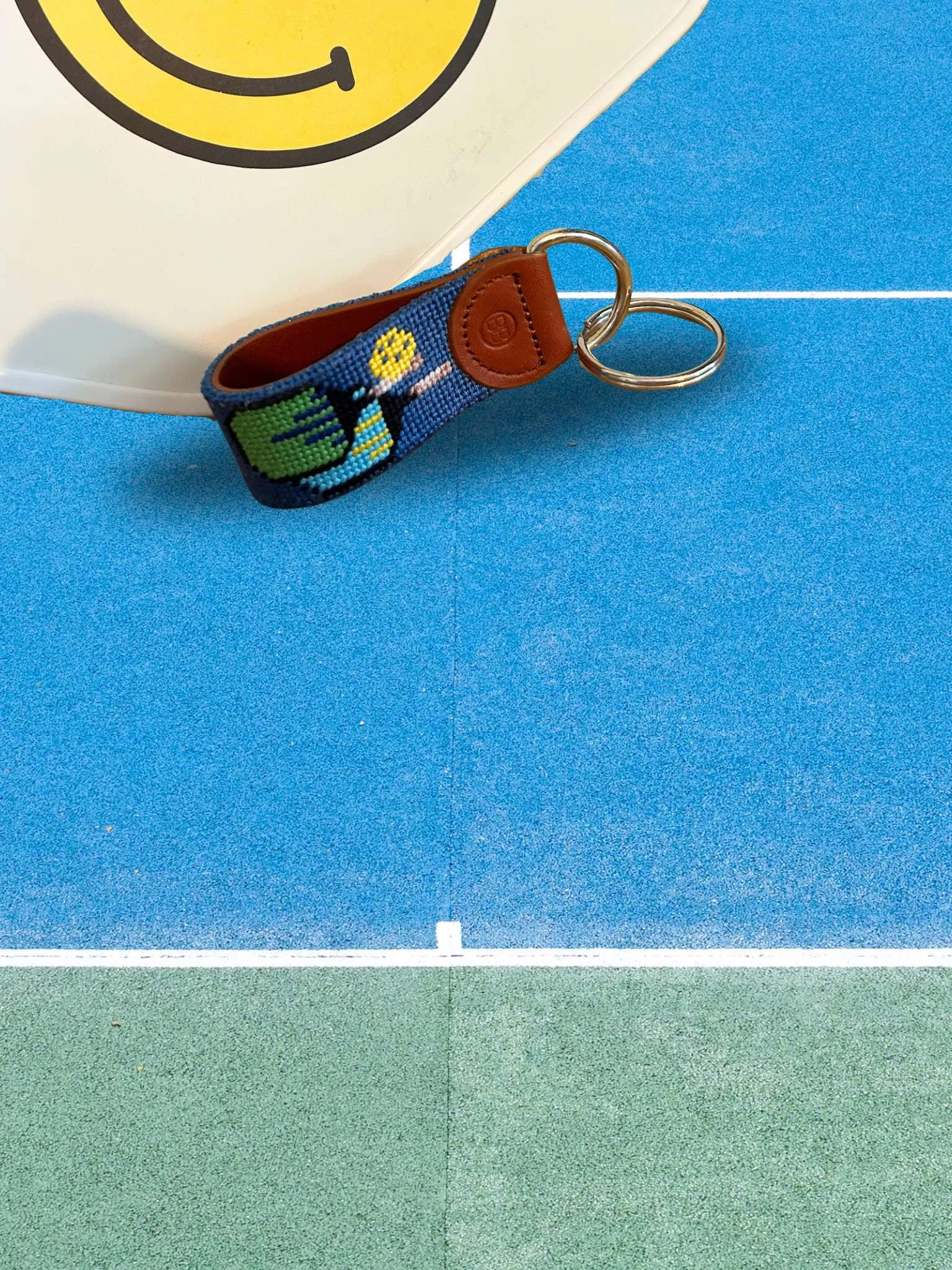 Pickleball Needlepoint Belt