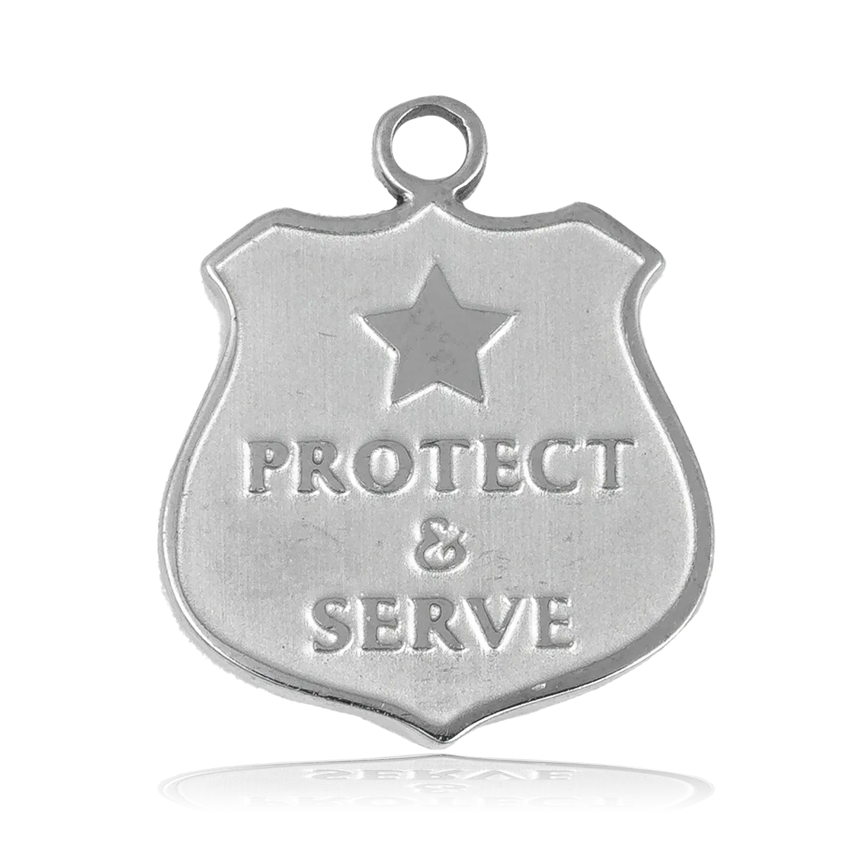 Police Protect and Serve Charm with Blue Opal Jade Charity Bracelet
