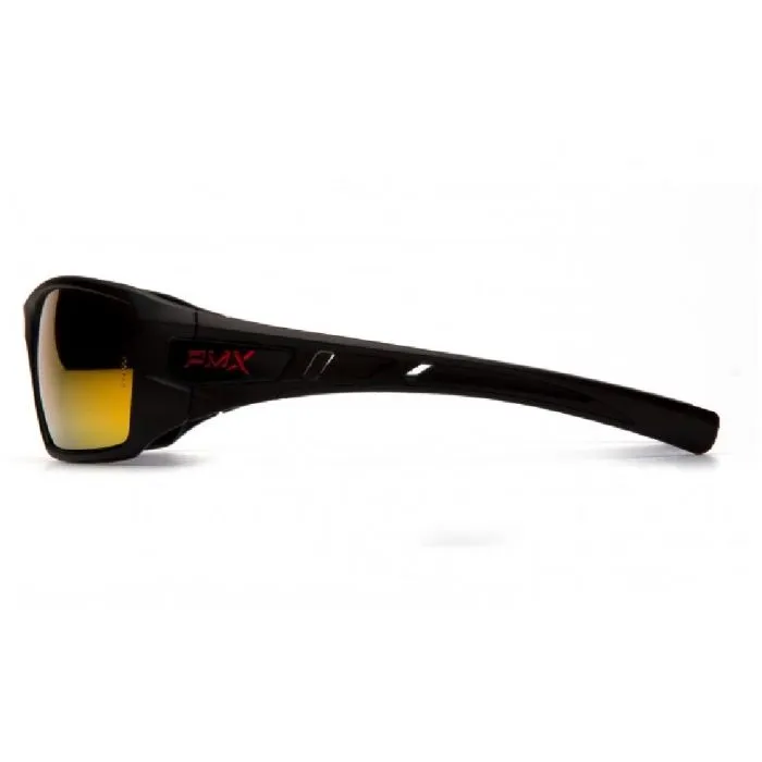 Pyramex Velar SBRF10445D Safety Glasses Ice Orange Mirror Lens Black and Red Frame, One Size, 1 Each