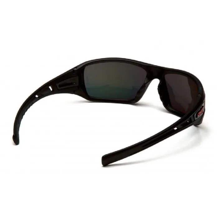 Pyramex Velar SBRF10445D Safety Glasses Ice Orange Mirror Lens Black and Red Frame, One Size, 1 Each