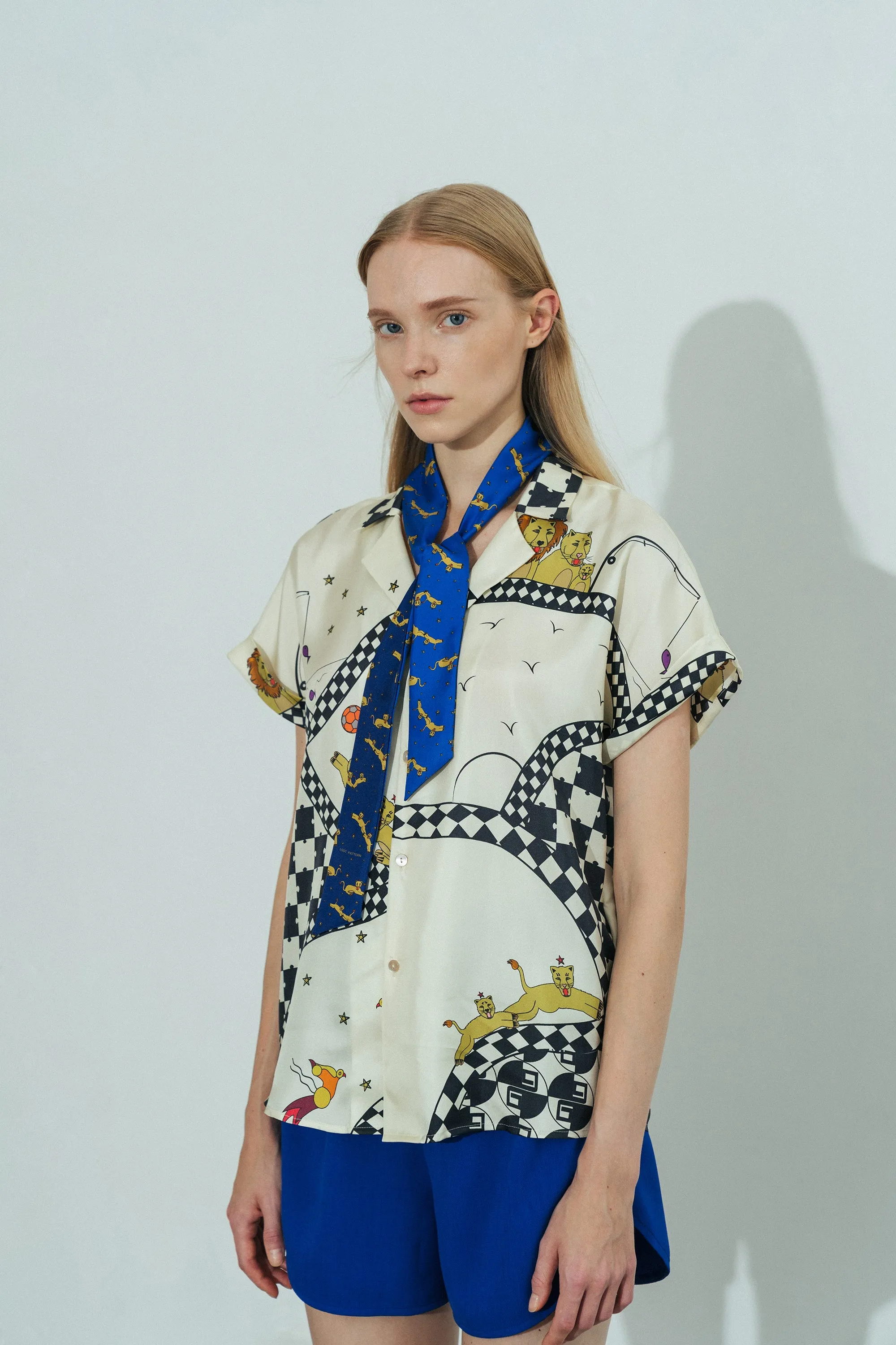 "Journey" Silk Twilly Scarf by SHANTALL LACAYO