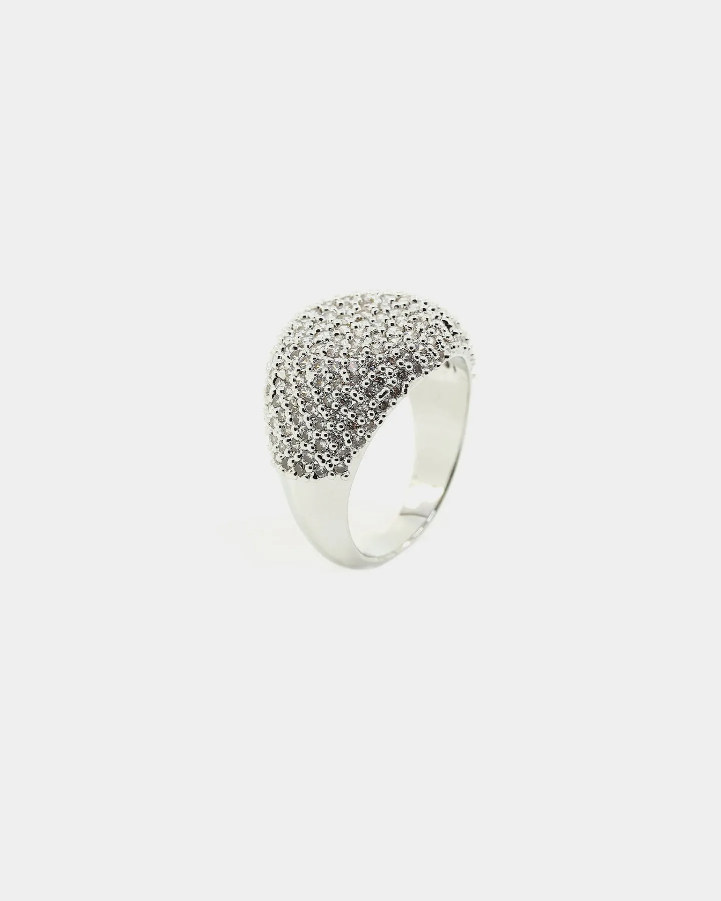 Raising Hell Women's White Ice Signet Ring Iced White Gold