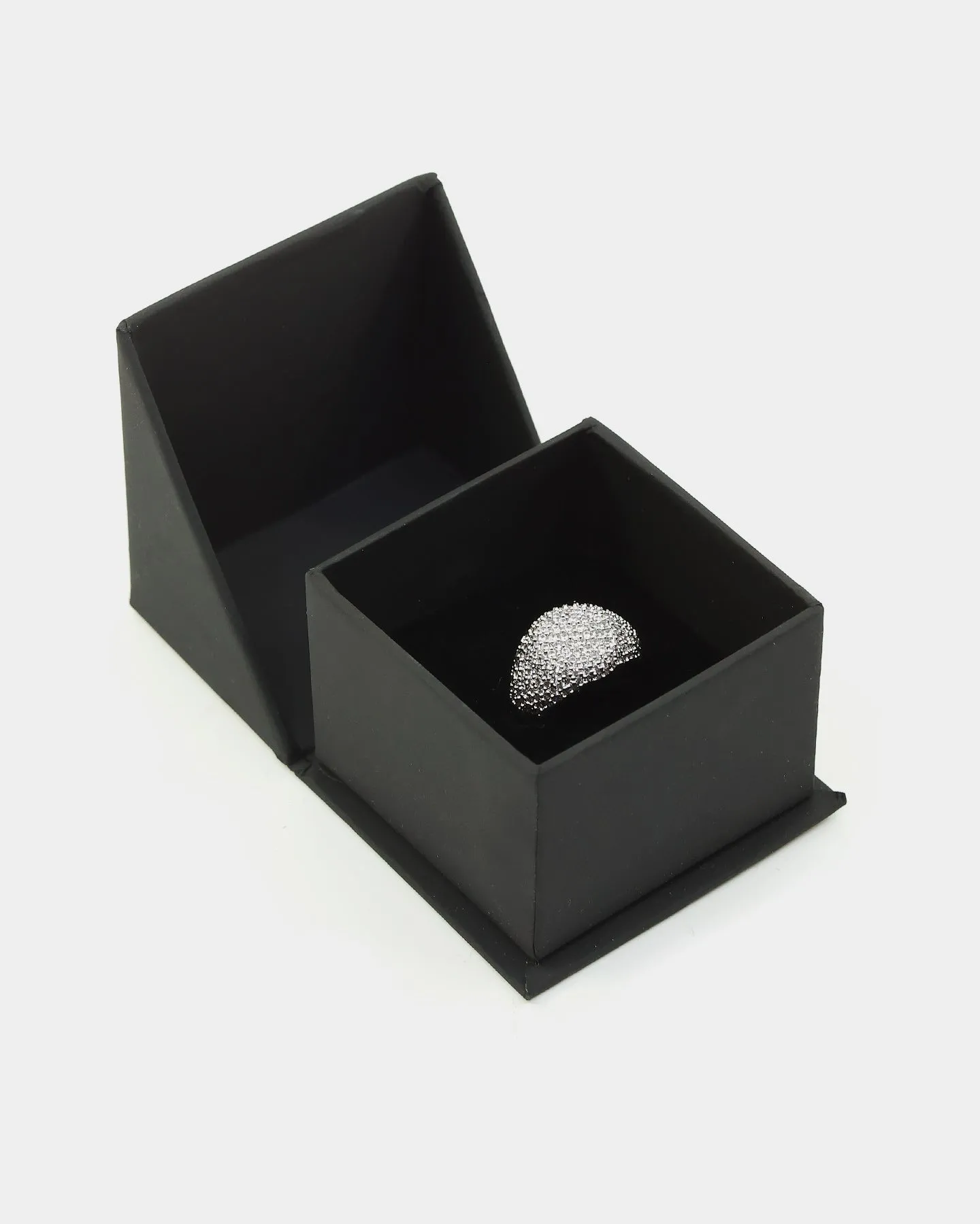 Raising Hell Women's White Ice Signet Ring Iced White Gold
