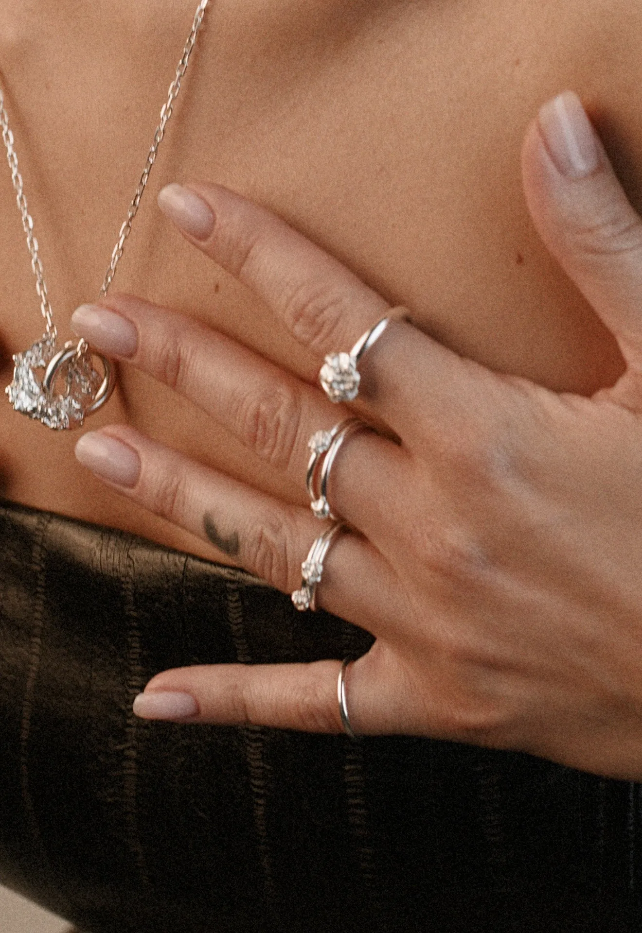 Raw Mini Ring Silver