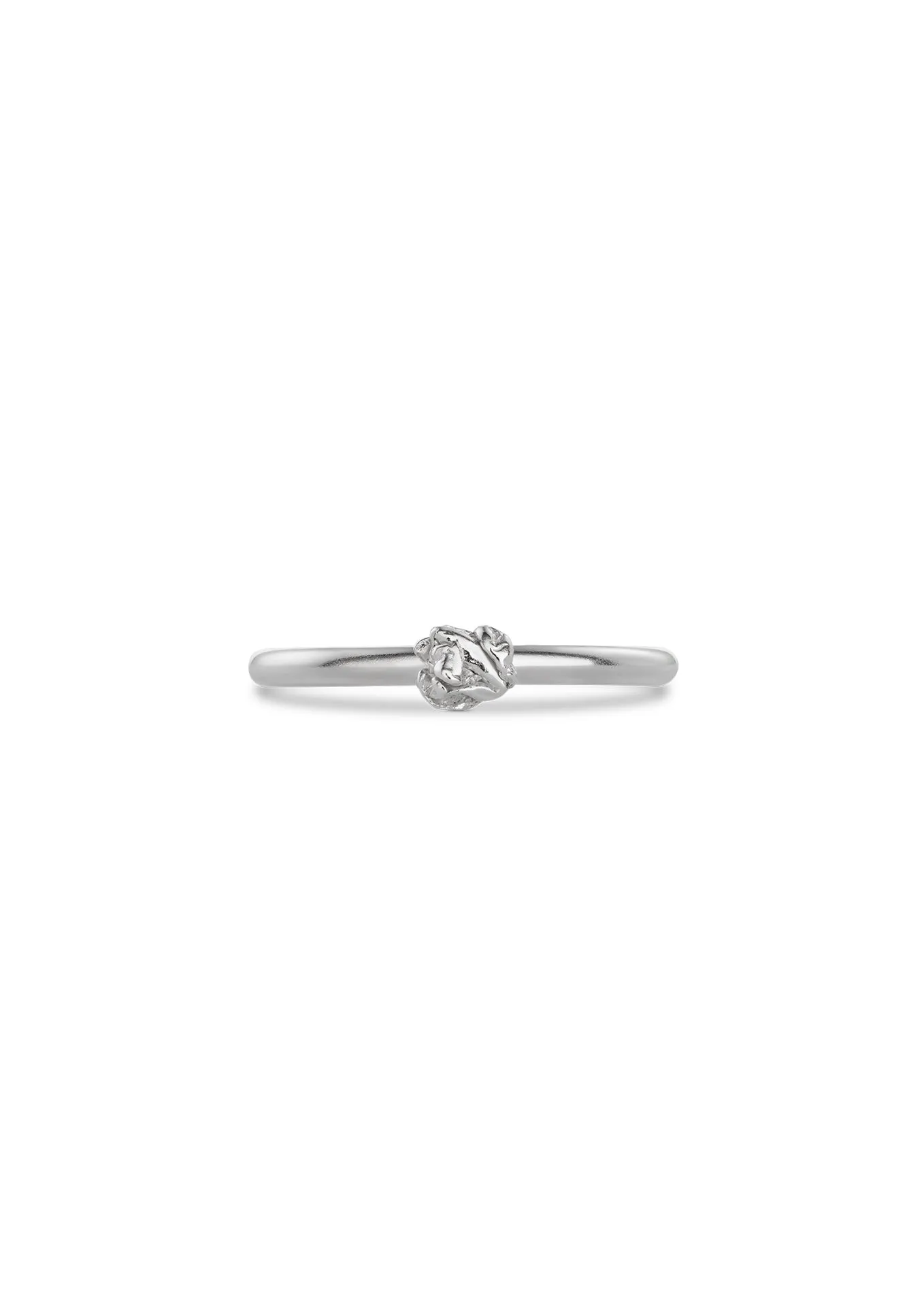 Raw Mini Ring Silver