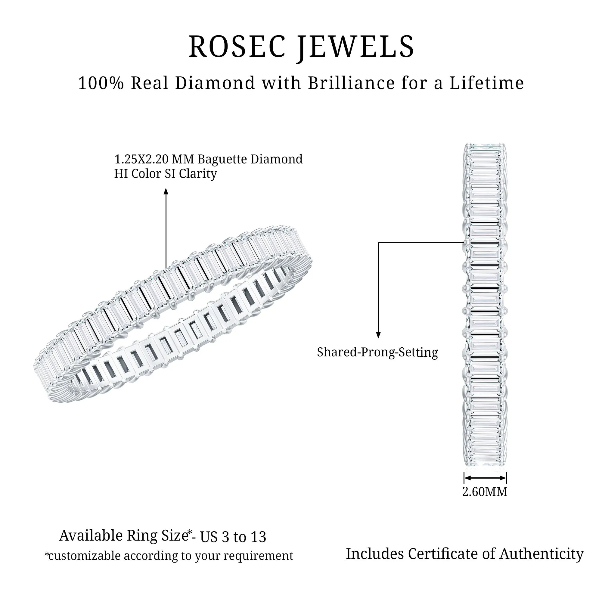 Real Diamond Eternity Wedding Band Ring