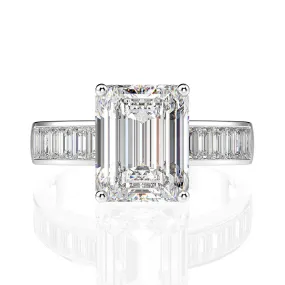 Rectangular engagement ring