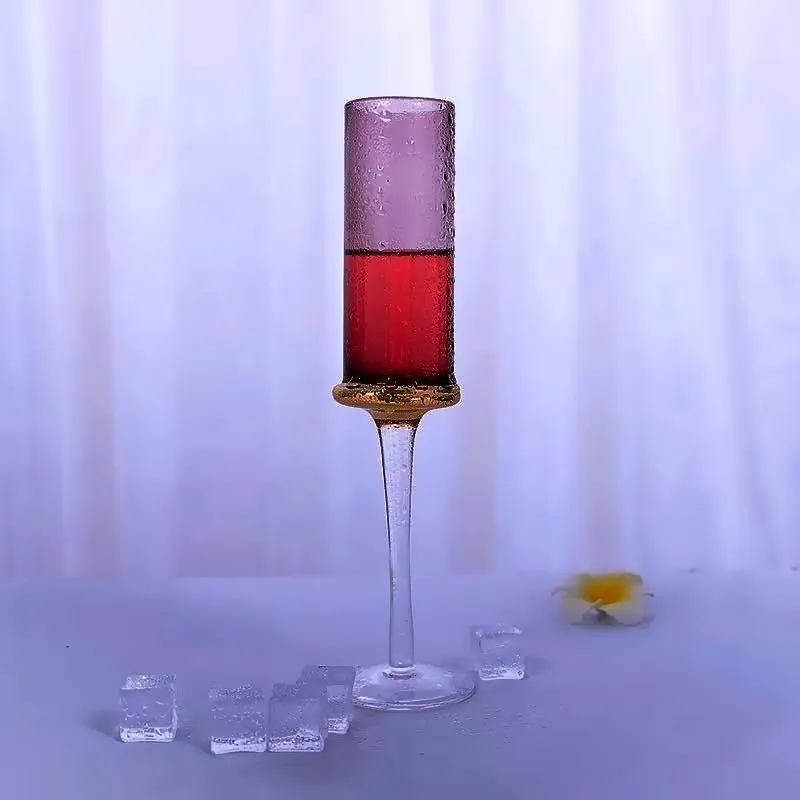 Red Champagne Glasses (Set of 4) - CLEARANCE ITEM
