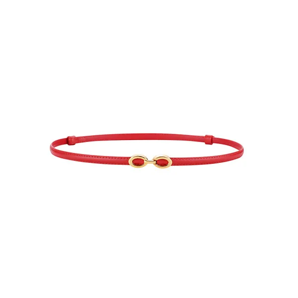 Red Women Genuine Leather Belt 紅色女士真皮皮带 KCBELT1089b