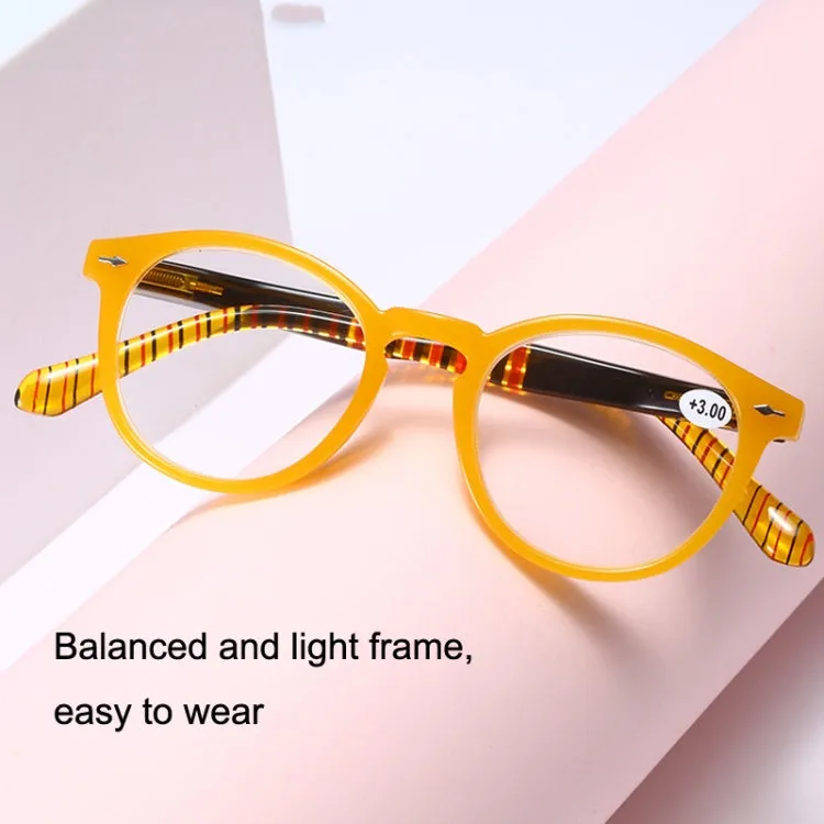Retro Flexible Durable Portability HD Presbyopic Glasses  200(Beanflower)