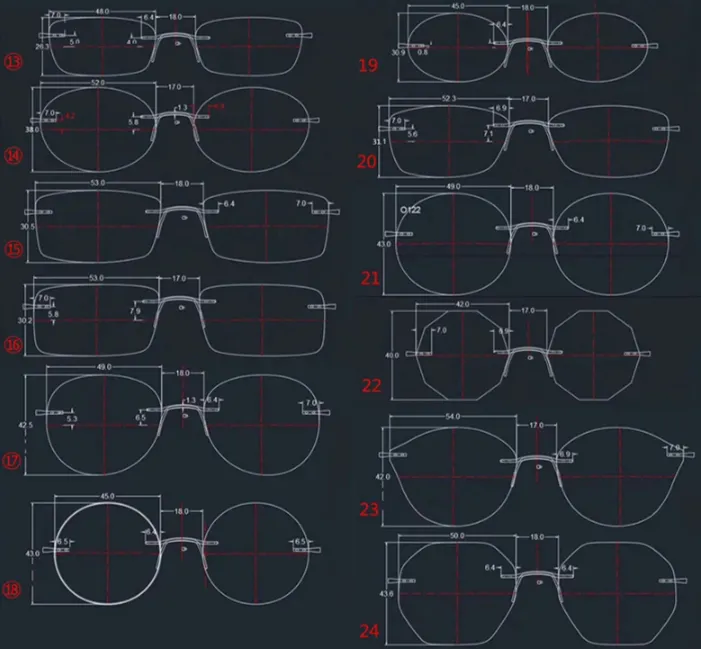 Reven Jate Men's Rimless Square Alloy Eyeglasses R58003