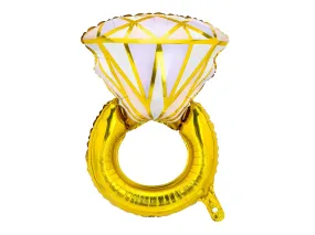 Ring Shaped Balloon, 30" Tall Diamond Engagement Ring Balloon, Perfect Touch for an Engagement Party or Bridal Shower