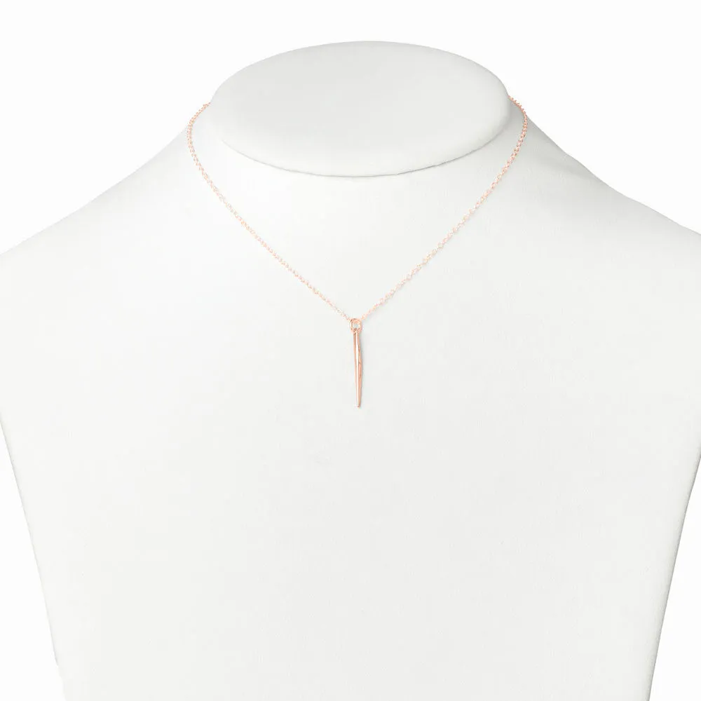Rose Gold Icicle Necklace - Small