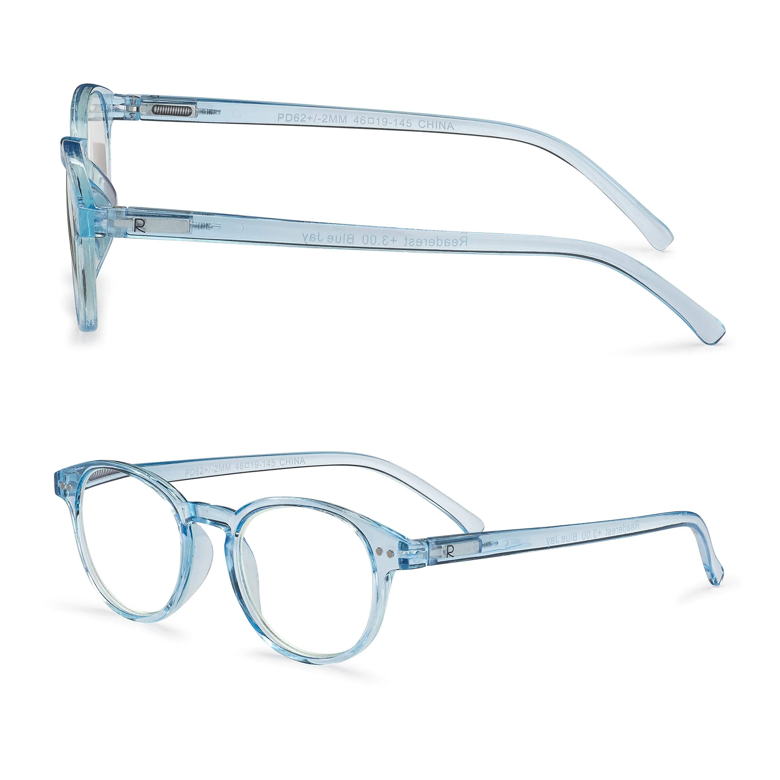 Round-Blue-Light-Blocking-Reading-Glasses-Light-Blue-1-00-Magnification-Computer-Glasses