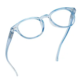 Round-Blue-Light-Blocking-Reading-Glasses-Light-Blue-3-75-Magnification-Computer-Glasses