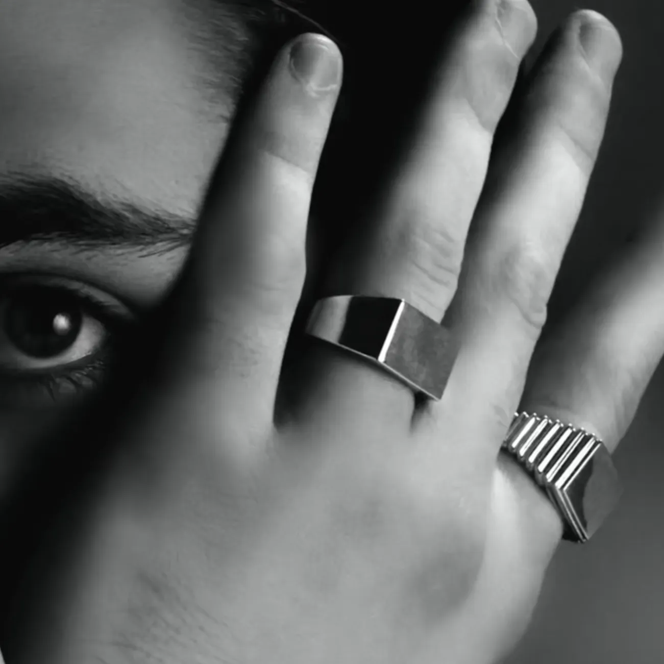 Silver Pyramid Signet Ring