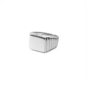 Silver Pyramid Signet Ring